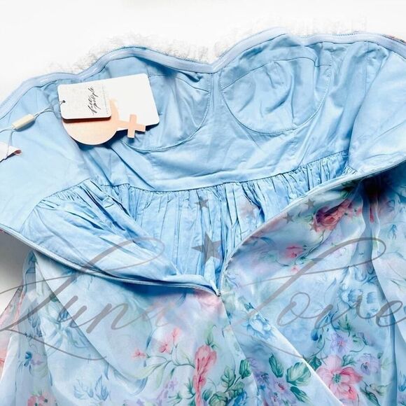 SELKIE x Free People French Corset Puff Dress In Mrs. Darcy NWT - Picture 9 of 11